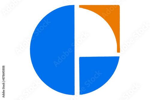 Logo icon with a circle shape in blue and orange color Free Download Logo icon with a circle shape in blue and orange color - GFXLoad