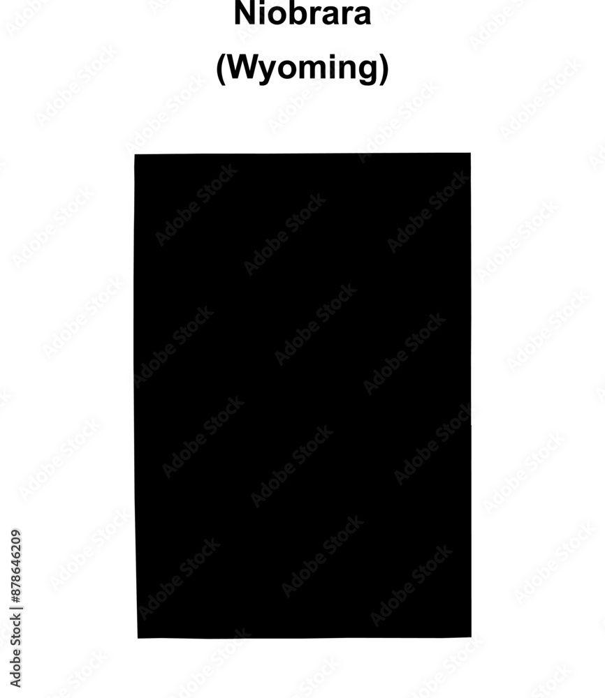 Niobrara County (Wyoming) blank outline map Niobrara County (Wyoming) blank outline map
