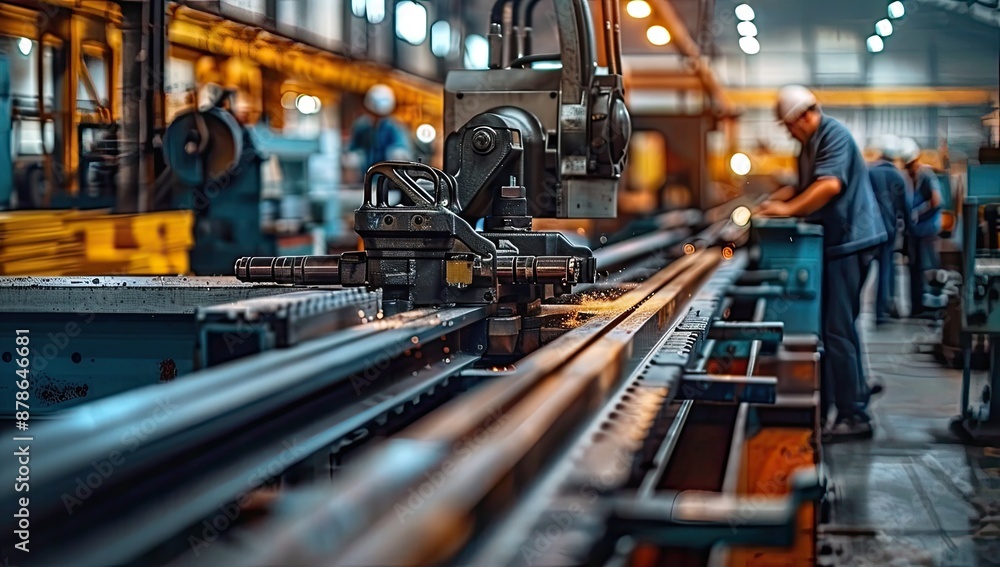Automated Manufacturing Equipment in Operation Automated Manufacturing Equipment in Operation