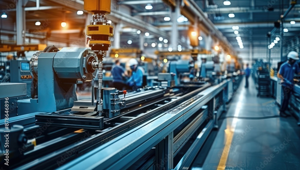 Modern Industrial Machinery in Factory Modern Industrial Machinery in Factory