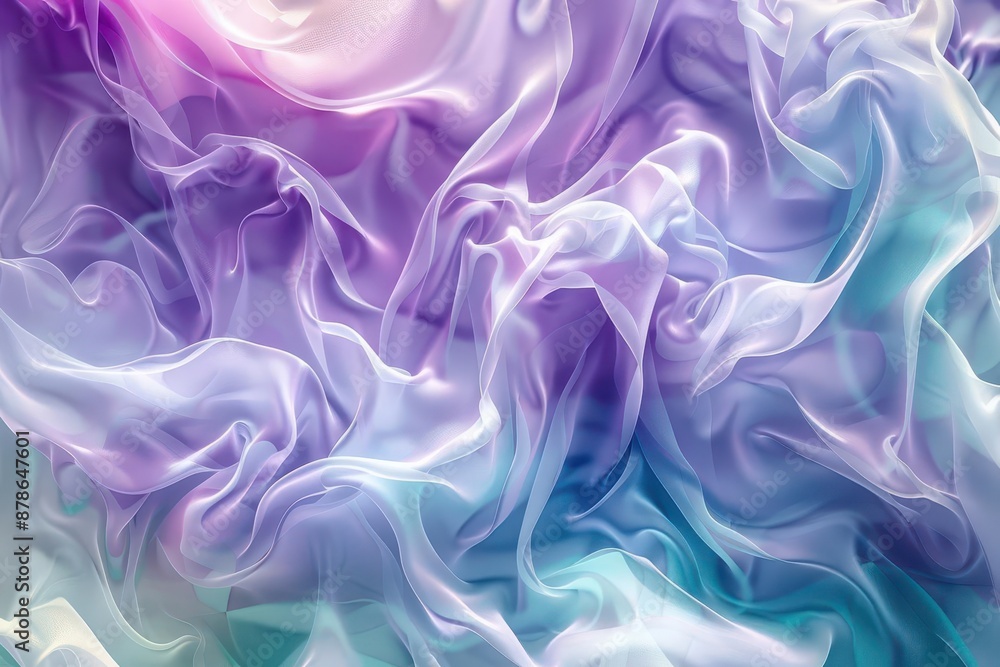 Fototapeta premium ethereal fluidity pastel violet and turquoise abstract liquid swirls aigenerated digital art
