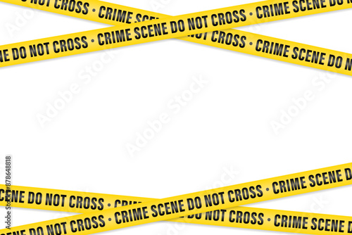 Vector set of danger lines and police tapes for restricted and danger zones. Crime Scene Do Not Cross. Vector illustration