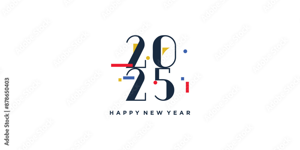 Happy new year 2025 logo design unique concept Premium Vector Happy new year 2025 logo design unique concept Premium Vector