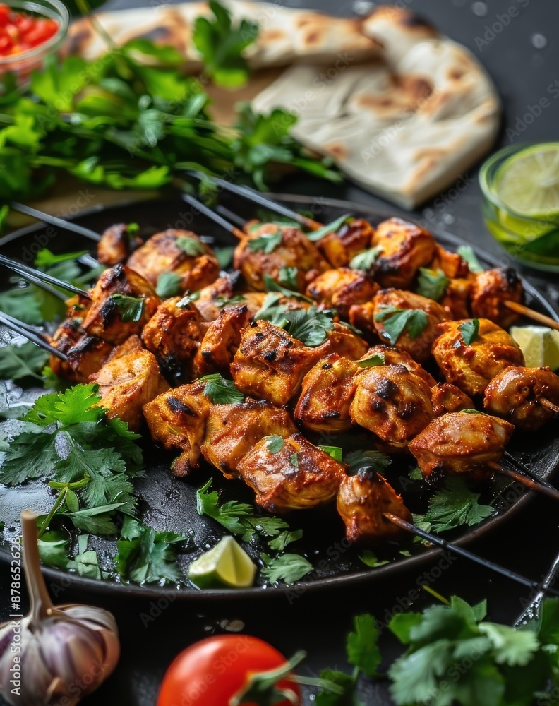 Grilled Chicken Skewers with Parsley and Lime Grilled Chicken Skewers with Parsley and Lime