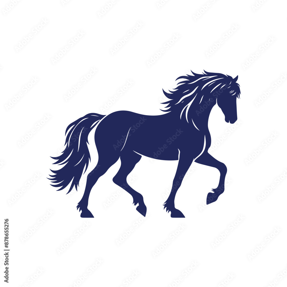 Obraz premium horse silhouette vector Clip art isolated design illustration