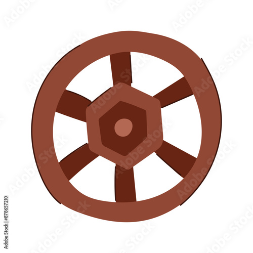 first wheel ancient cartoon. evolution cart, age history, tool western first wheel ancient sign. isolated symbol vector illustration