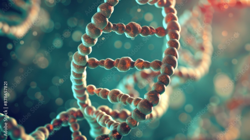 Illustration of a DNA double helix. AI. Illustration of a DNA double helix. AI.