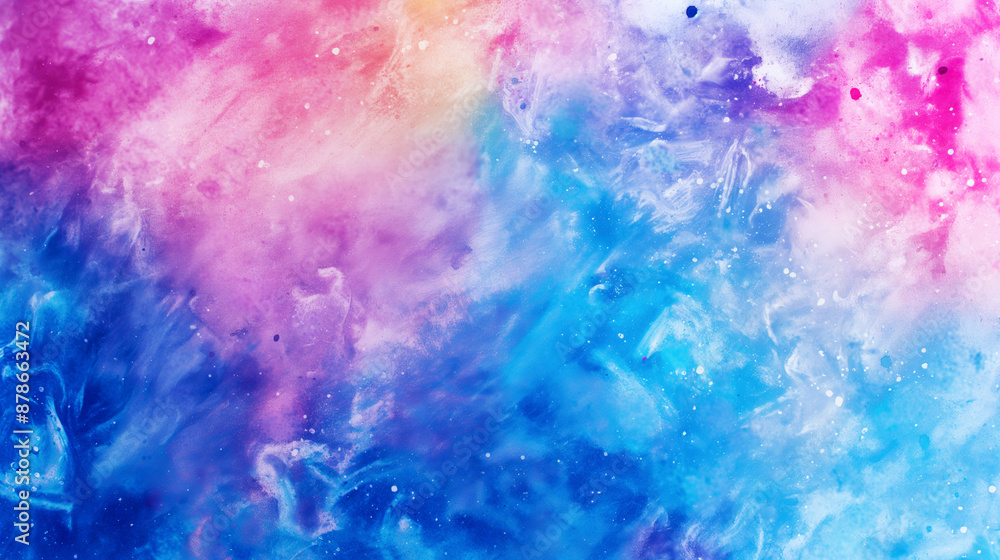 Fototapeta premium A vibrant abstract art background featuring swirling colors of pink and blue with white specks