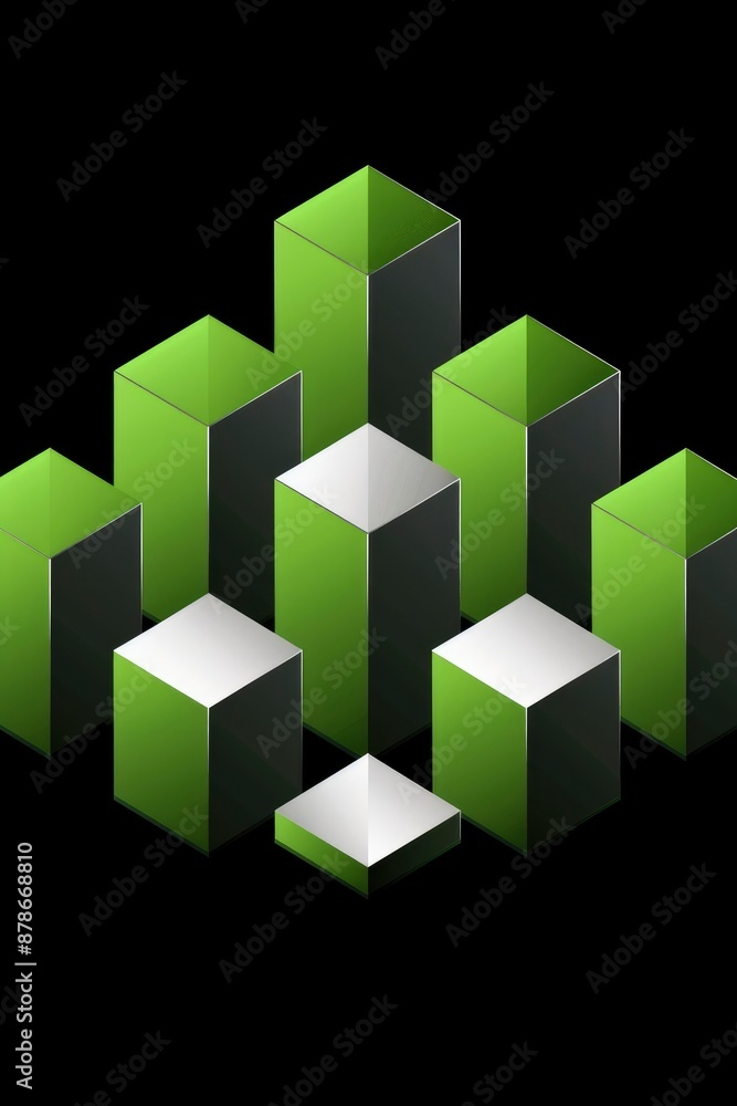 Simple logo design featuring a green cactus with thorns, black background, gray for the cactus texture and white, minimalist Simple logo design featuring a green cactus with thorns, black background, gray for the cactus texture and white, minimalist
