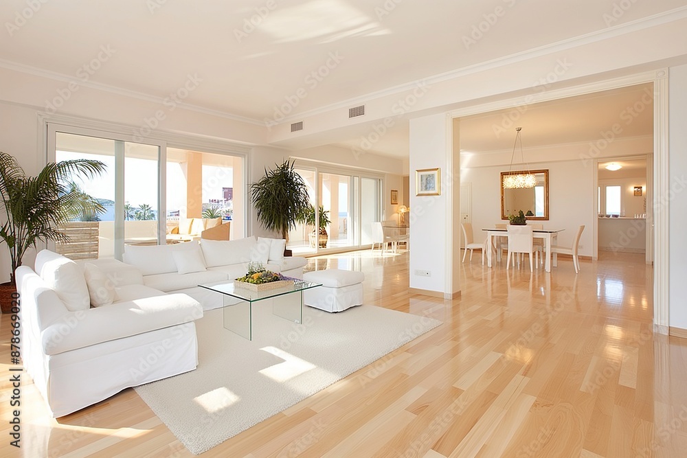 Bright, Spacious Modern Living Room with Ocean View Bright, Spacious Modern Living Room with Ocean View
