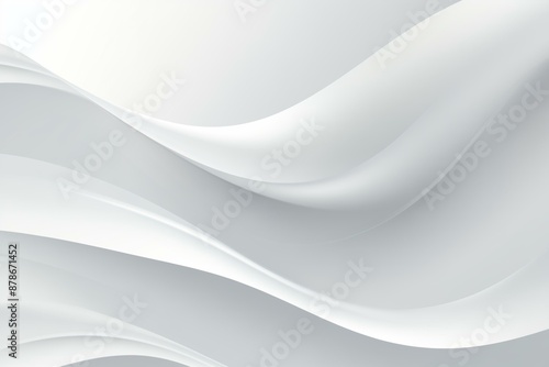 Wallpaper Mural A smooth and elegant scene with white and light gray waves forming abstract, soft folds. Torontodigital.ca