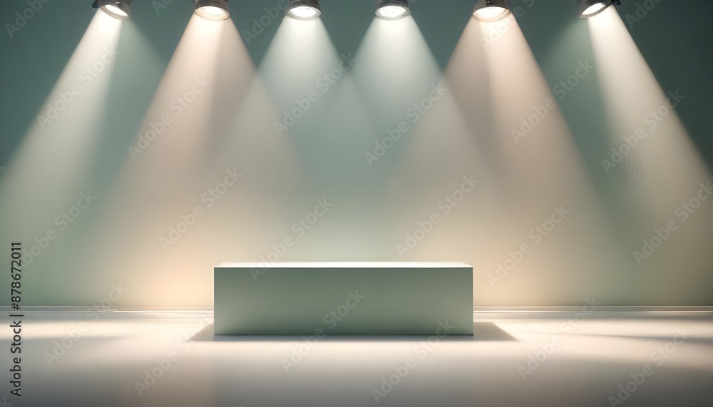 Obraz premium Product presentation background with lights and shadows with light colours