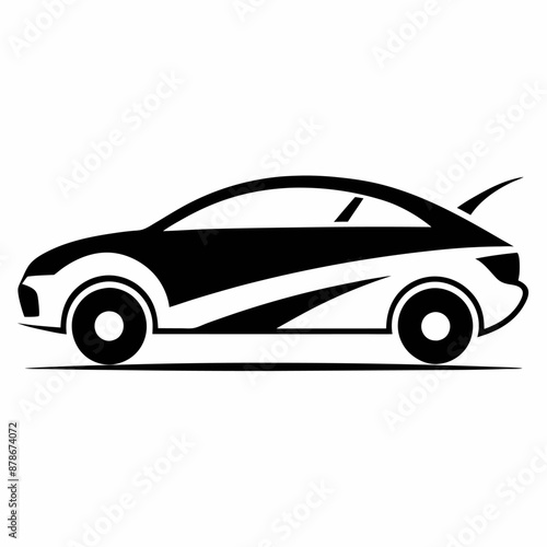 Car solid icon. Taxi. Flat and line illustration. Taxi cab. luxury car symbol. Vector isolated outline drawing. Editable vector eps 10 file format