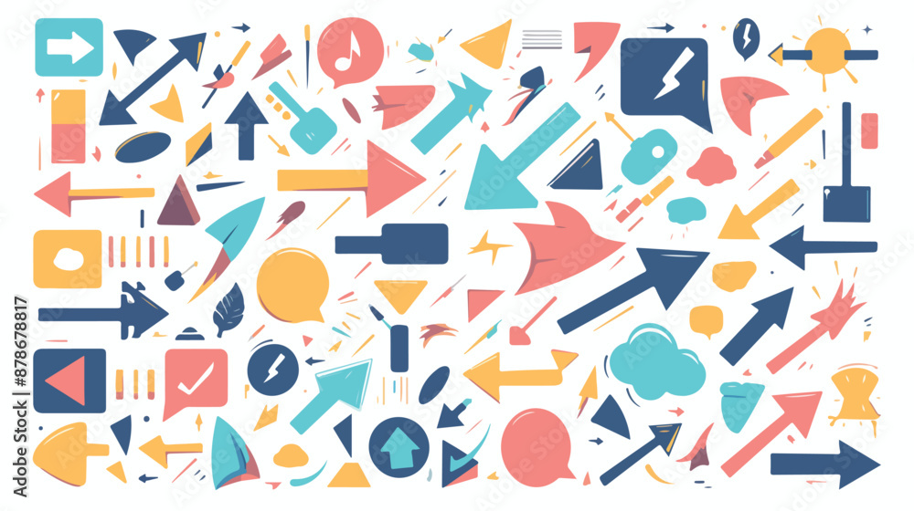 Arrow web icons isolated cursor arrows download 