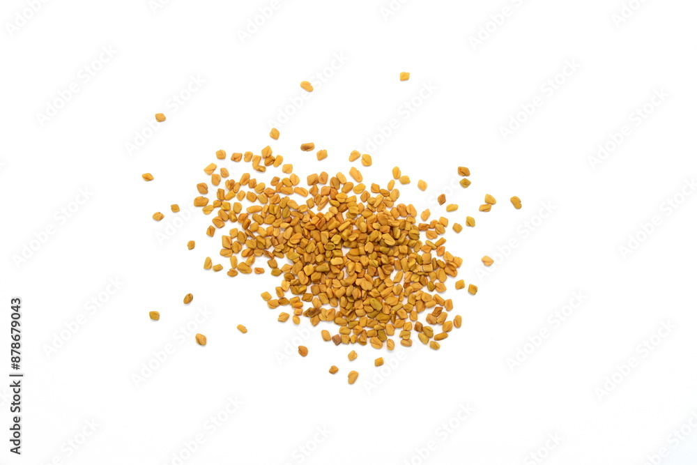 Fenugreek seeds isolated on white background Fenugreek seeds isolated on white background