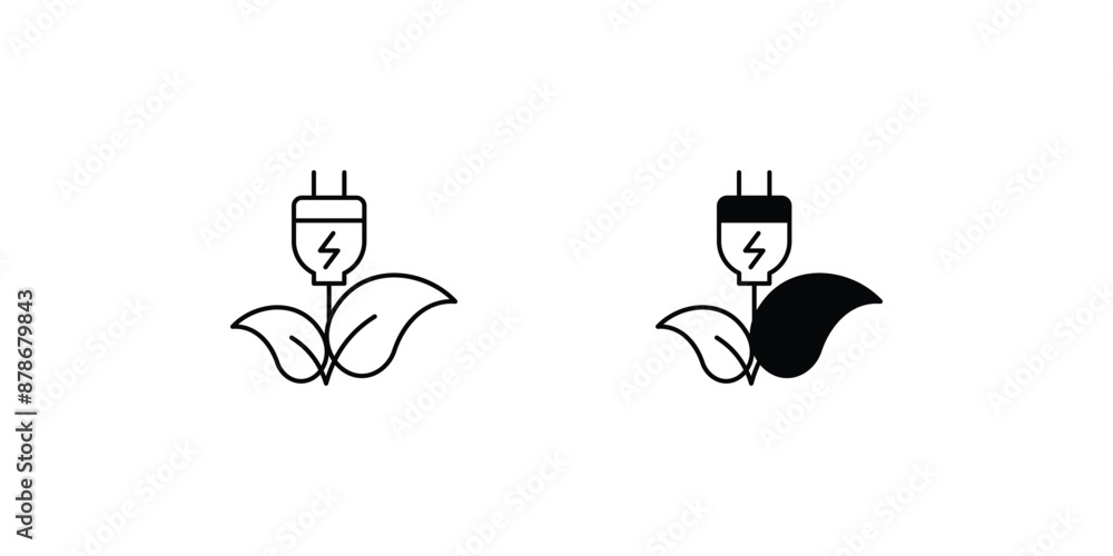 plug set icon with white background vector stock illustration plug set icon with white background vector stock illustration
