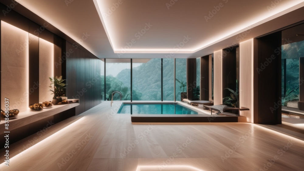 Fototapeta premium Indoor swimming pool in the building