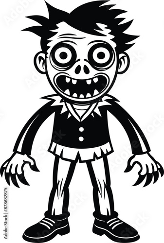 Cartoon zombie isolated vector