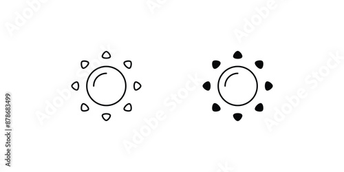 sun set icon with white background vector stock illustration