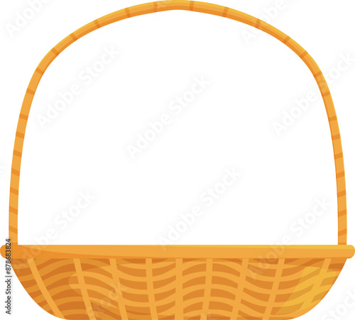 Traditional woven basket is ready for a trip to the farmers market