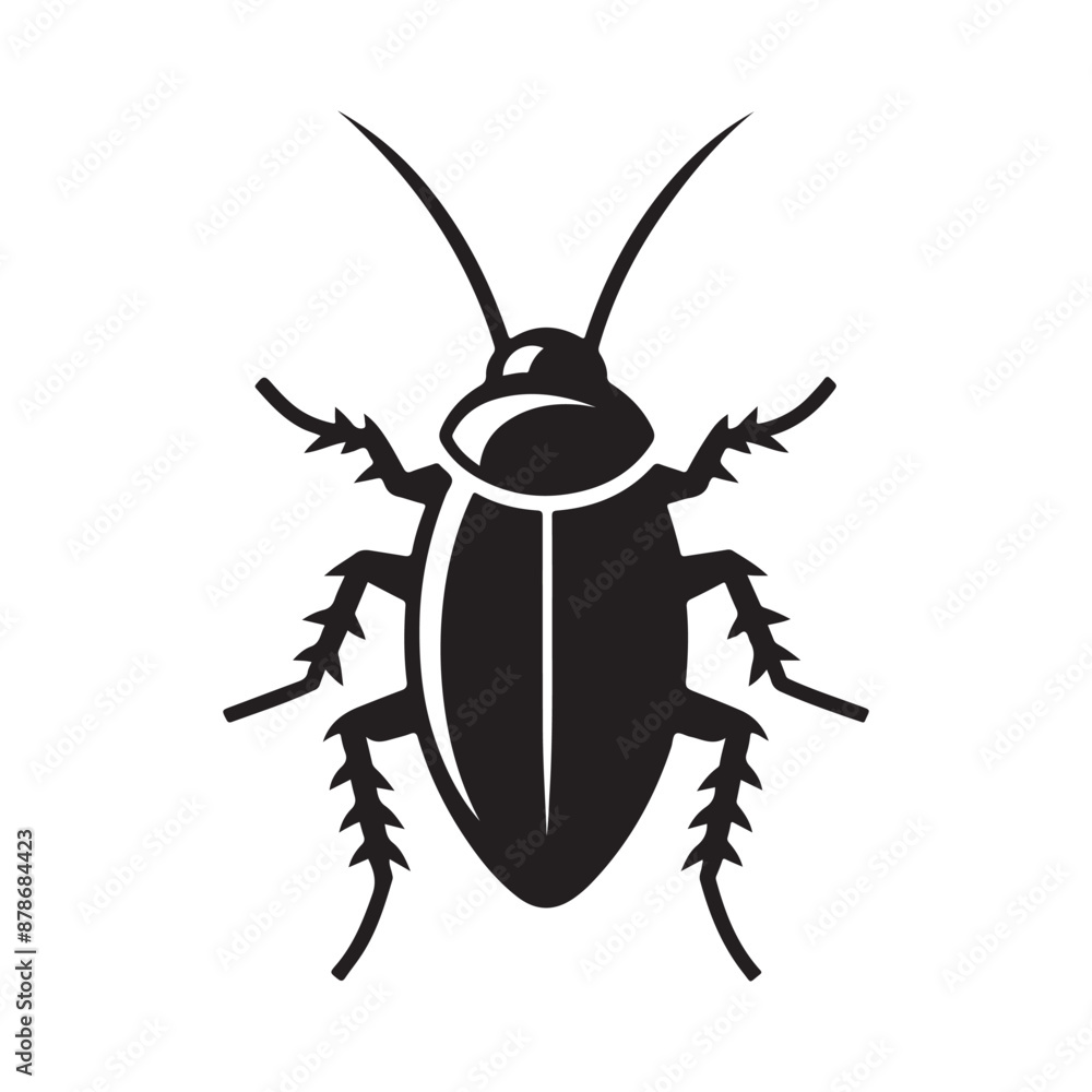 Cockroach silhouette vector illustration Cockroach silhouette vector illustration