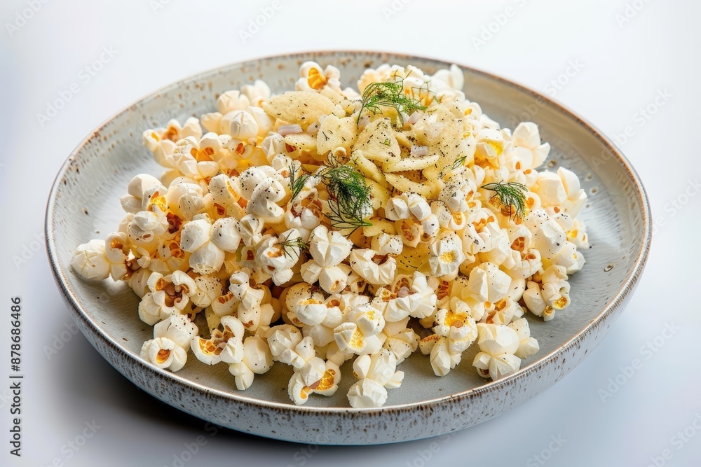 Gourmet Dill Pickle Popcorn with Tangy Potato Chips Gourmet Dill Pickle Popcorn with Tangy Potato Chips