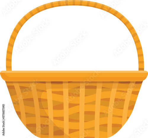This empty wicker basket is perfect for carrying groceries, packing a picnic, or holding gifts