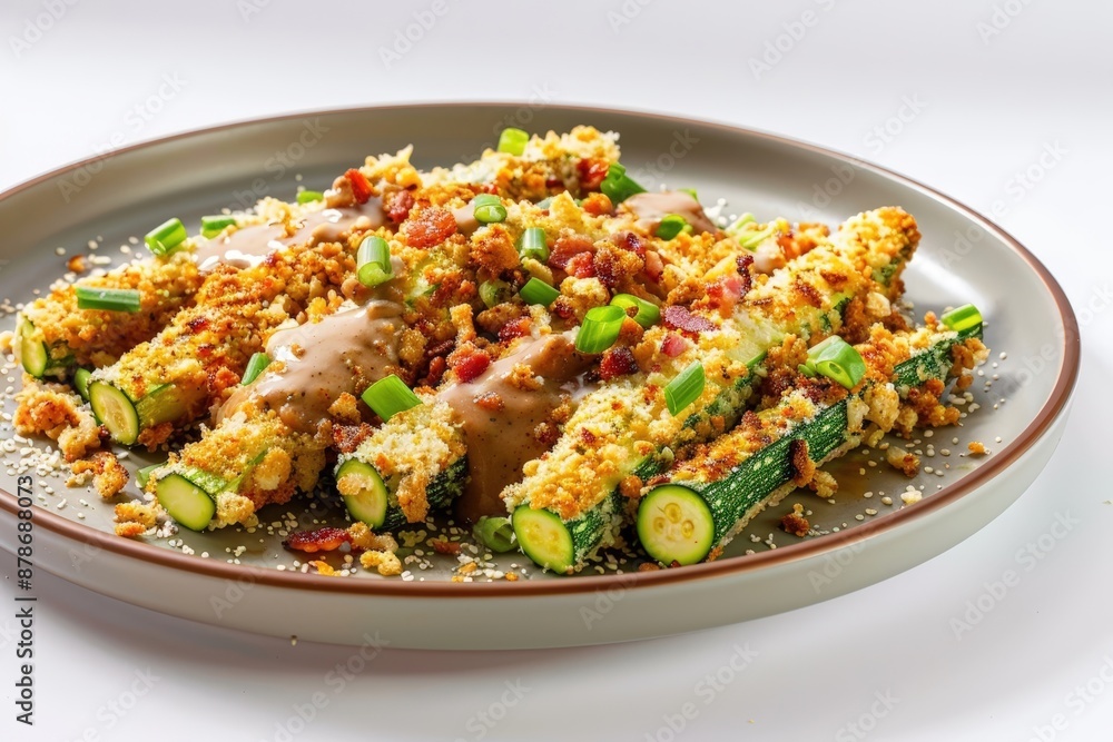Golden Zucchini Sticks with Melted Cheese Golden Zucchini Sticks with Melted Cheese