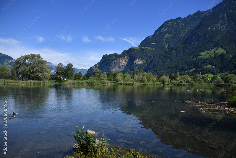 Fototapeta premium Reussdelta Wasser Landschaft