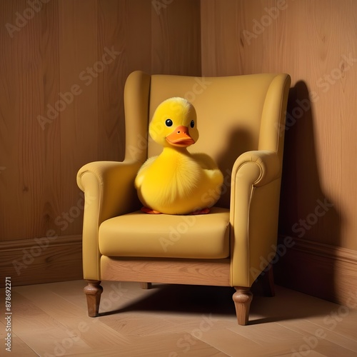 A sitting duck, English idiom for a an easy target to attack. photo