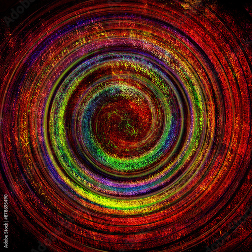 red and green spiral