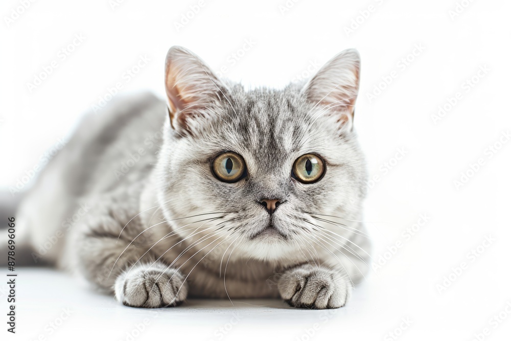 Obraz premium portrait of a Burmilla cat breed, with white background