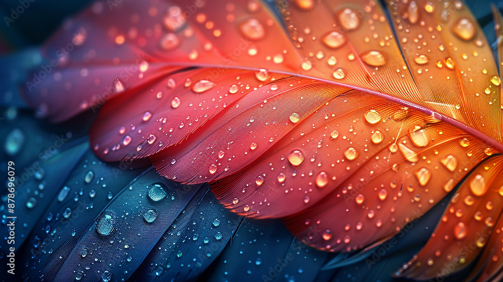 wide background image of beautiful smooth finished natural bird feather texture with colorful and vibrant colour tones wide background image of beautiful smooth finished natural bird feather texture with colorful and vibrant colour tones
