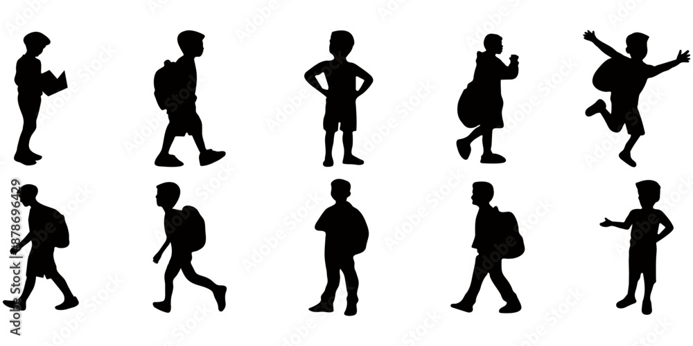 School Kids Silhouette School Kids Silhouette