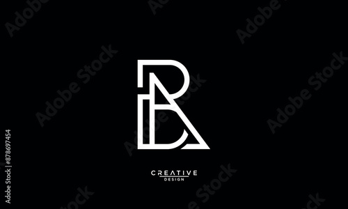 BA, AB, B, A, Abstract Letters Logo Monogram