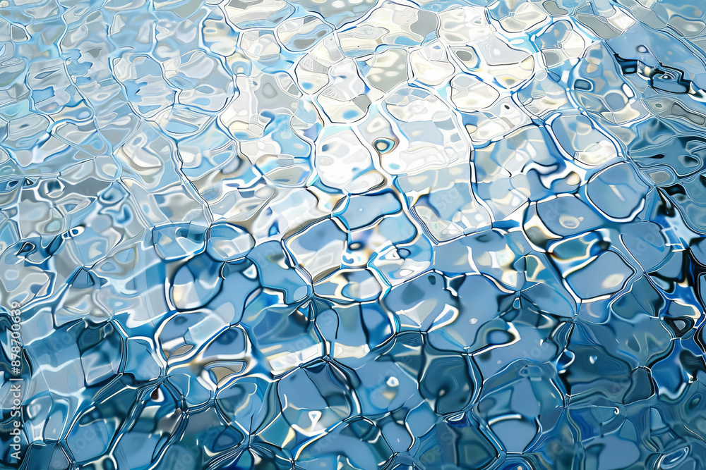 Fototapeta premium blue abstract 3D background with squares, textured geometric backdrop, abstract textured blocks. Geometric shapes overlap creating harmonious abstract composition.