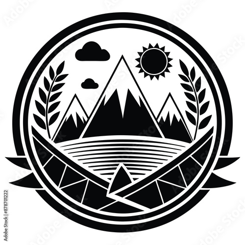 High Quality Flat Eco-Friendly Tourism Business Logo Vector Illustration