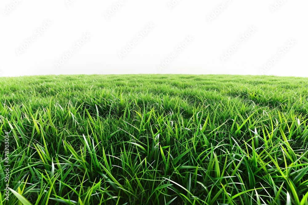 Fototapeta premium Lush Green Grass Field Under a Clear Sky