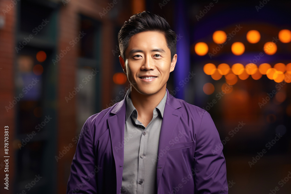 generated illustration of happy handsome young Asian businessman generated illustration of happy handsome young Asian businessman