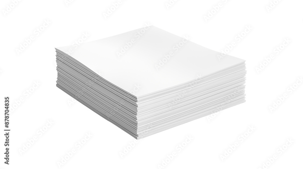 Stack of blank paper sheets transparent background. Stack of blank paper sheets transparent background.