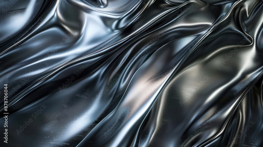 Abstract Background, metallic textured surfaces in shades of stainless steel and anodized aluminum, evoking a sleek and contemporary atmosphere with smooth, polished textures.