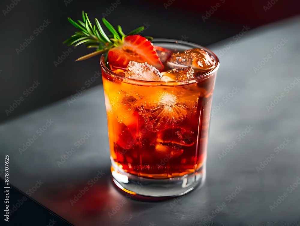 Chilled Glass of Tarragon Julep on Crushed Ice Chilled Glass of Tarragon Julep on Crushed Ice