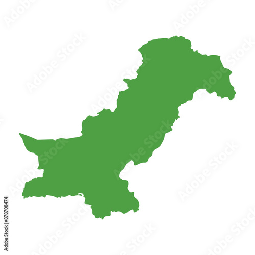 Geography Pakistani Map vector icon. Map of Pakistan. Flat Map of Pakistan