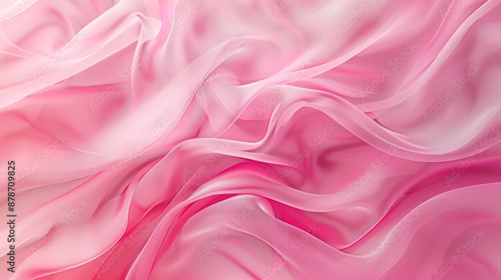 Fototapeta premium Abstract Background, smooth gradient blurs in translucent layers of soft pink blending into light rose, creating a dreamy and elegant visual effect with subtle, airy transitions.