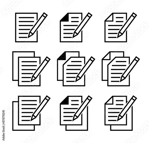 ikona notatnika z długopisem, plik wektorowy