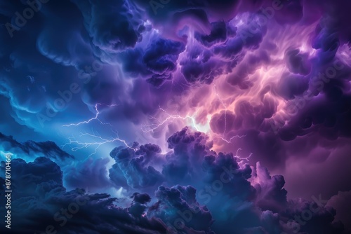 Thunderous clouds with a lightning with long exposure © Abdul Rehman