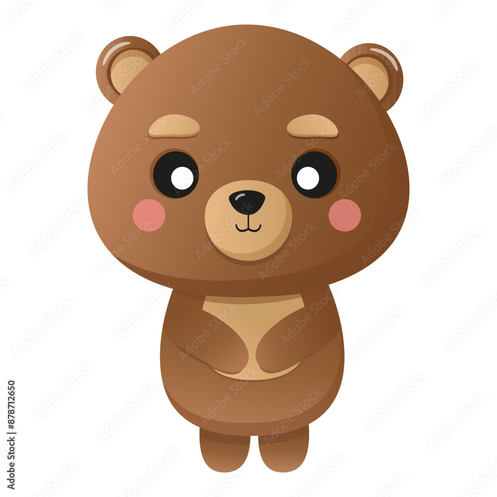  vector cartoon cute bear. kawaii cool character animal