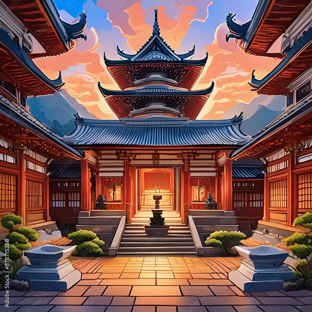 Naklejka premium temple of heaven city