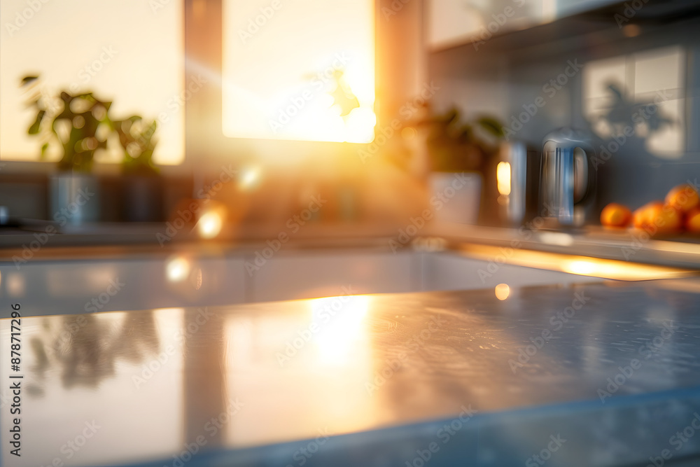 countertop in the kitchen platform blurred background copy space countertop in the kitchen platform blurred background copy space
