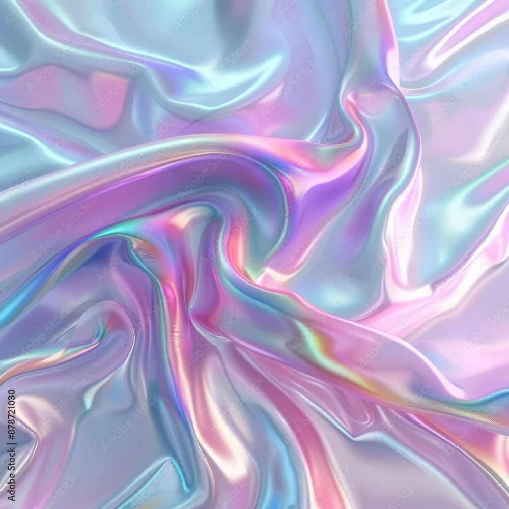 Obraz premium Gradient background with a holographic effect, futuristic, pastel colors, 3D rendering, highresolution for modern advertising